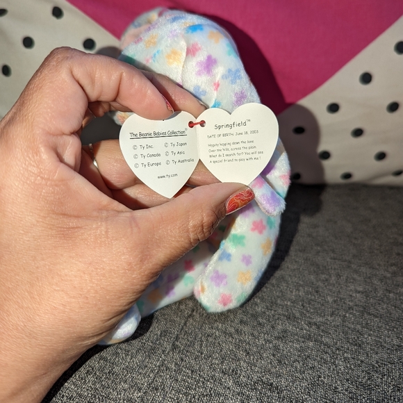 Ty Beanie Babies Lot of 2- Springfield/ Eggerton Bunnies w tags. - Picture 8 of 8